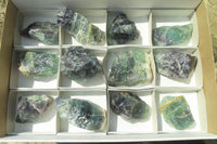 Natural Watermelon Fluorite Cobbed Specimens x 12 From Uis, Namibia