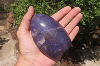 Polished Lepidolite with Pink Rubellite Standing Free Forms x 3 From Madagascar