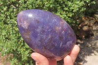 Polished Lepidolite with Pink Rubellite Standing Free Forms x 3 From Madagascar