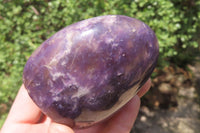 Polished Lepidolite with Pink Rubellite Standing Free Forms x 3 From Madagascar