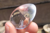 Polished Clear Rock Crystal Gemstone Eggs x 20 From Madagascar