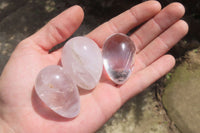 Polished Clear Rock Crystal Gemstone Eggs x 20 From Madagascar