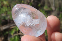 Polished Clear Rock Crystal Gemstone Eggs x 20 From Madagascar