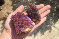 Natural Amethystos Amethyst Plates x 12 From Kwaggafontein, South Africa