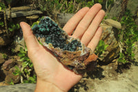 Natural Ball Malachite On Quartz Matrix Specimens x 2 From Kambove, Congo