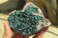 Natural Ball Malachite On Quartz Matrix Specimens x 2 From Kambove, Congo