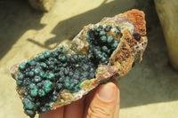 Natural Ball Malachite On Quartz Matrix Specimens x 2 From Kambove, Congo