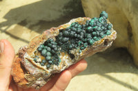 Natural Ball Malachite On Quartz Matrix Specimens x 2 From Kambove, Congo