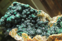 Natural Ball Malachite On Quartz Matrix Specimens x 2 From Kambove, Congo