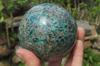 Polished Rare Emerald Mica In Matrix Sphere x 1 From Mutoko, Zimbabwe