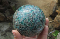 Polished Rare Emerald Mica In Matrix Sphere x 1 From Mutoko, Zimbabwe