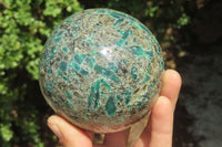 Polished Rare Emerald Mica In Matrix Sphere x 1 From Mutoko, Zimbabwe