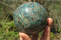 Polished Rare Emerald Mica In Matrix Sphere x 1 From Mutoko, Zimbabwe