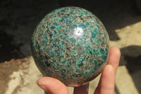 Polished Rare Emerald Mica In Matrix Sphere x 1 From Mutoko, Zimbabwe