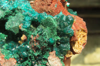 Natural Dioptase & Malachite Dolomite Specimen x 1 From Congo