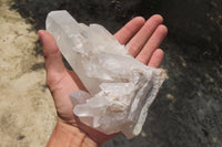 Natural Clear Quartz Crystal Formations x 2 From Madagascar