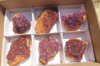 Natural Amethystos Amethyst Plates x 6 From Kwaggafontein, South Africa