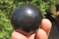 Polished Black Basalt Spheres x 12 From Madagascar