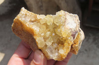 Natural Golden Limonite Quartz Clusters x 6 From Zambia