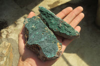 Natural Crystalline Malachite Specimens x 6 From Congo