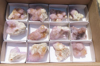 Natural Ametrine Spirit Quartz Clusters x 12 From Boekenhouthoek, South Africa