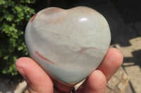 Polished Polychrome Jasper Gemstone Hearts x 6 From Madagascar