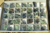 Natural Watermelon Fluorite Cobbed Specimens x 35 From Uis, Namibia