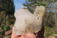 Natural Drusy Quartz Coated Calcite Pseudomorph Specimens x 12 From Lesotho