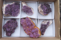 Natural Amethystos Amethyst Plates x 6 From Kwaggafontein, South Africa