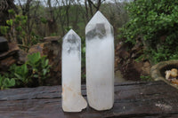 Polished Clear Quartz Crystals x 6 From Madagascar