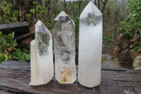 Polished Clear Quartz Crystals x 6 From Madagascar