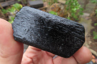 Natural Alluvial Schorl Black Tourmaline Crystals x 12 From Zimbabwe