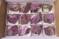 Natural Metallic Purpurite Cobbed Specimens x 12 From Erongo, Namibia