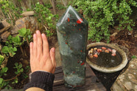 Polished Bloodstone Tower With Pyrite x 1 From Swaziland