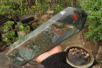 Polished Bloodstone Tower With Pyrite x 1 From Swaziland