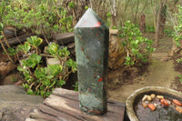 Polished Bloodstone Tower With Pyrite x 1 From Swaziland