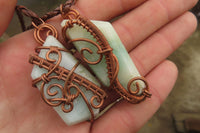 Hand Made Mixed Copper Wire Wrapped Pendants x 6 From South Africa