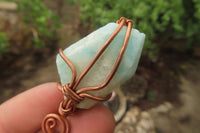 Hand Made Mixed Copper Wire Wrapped Pendants x 6 From South Africa