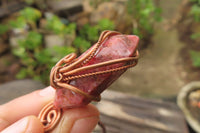 Hand Made Mixed Copper Wire Wrapped Pendants x 6 From South Africa