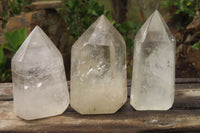 Polished Clear Quartz Points x 6 From Madagascar