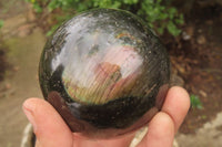 Polished Labradorite Spheres x 2 From Tulear, Madagascar