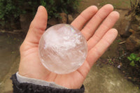 Polished Clear Quartz Crystal Balls x 4 From Madagascar