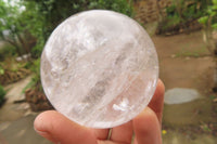 Polished Clear Quartz Crystal Balls x 4 From Madagascar