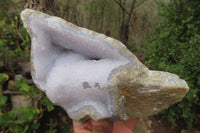 Natural Blue Lace Agate Geode Specimens x 3 From Nsanje, Malawi