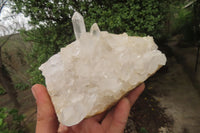 Natural Clear Quartz Crystal Clusters x 5 From Madagascar