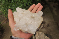 Natural Clear Quartz Crystal Clusters x 5 From Madagascar