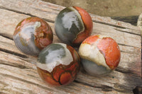 Polished Polychrome Jasper Spheres x 4 From Madagascar