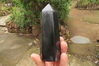 Polished Black Basalt Points x 6 From Antsirabe, Madagascar