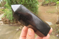 Polished Black Basalt Points x 6 From Antsirabe, Madagascar