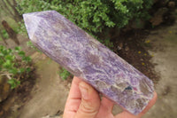 Polished Lepidolite Points x 3 From Ambatondrazaka, Madagascar